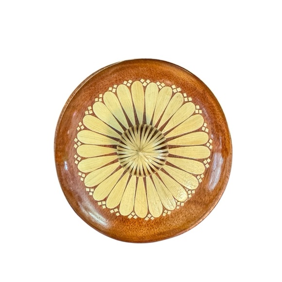 Artisan Crafted Inlaid Wooden Lidded Jar - Picture 9 of 10